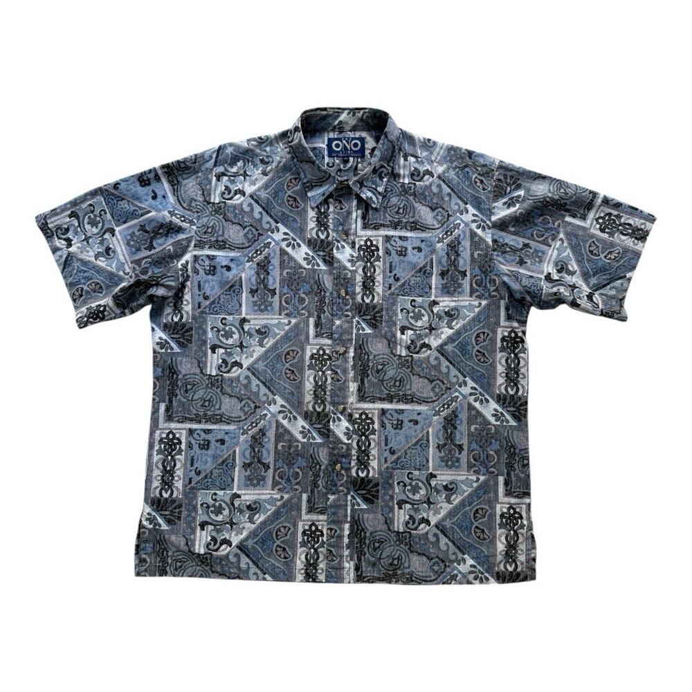 Vtg 80’s Liberty House Reverse Print Hawaiian One Pocket ONO shirt Men’s XL